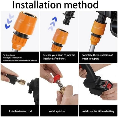 (Free Home Delivery)Rechargeable 48V Portable Car Wash Gun 💦⚡