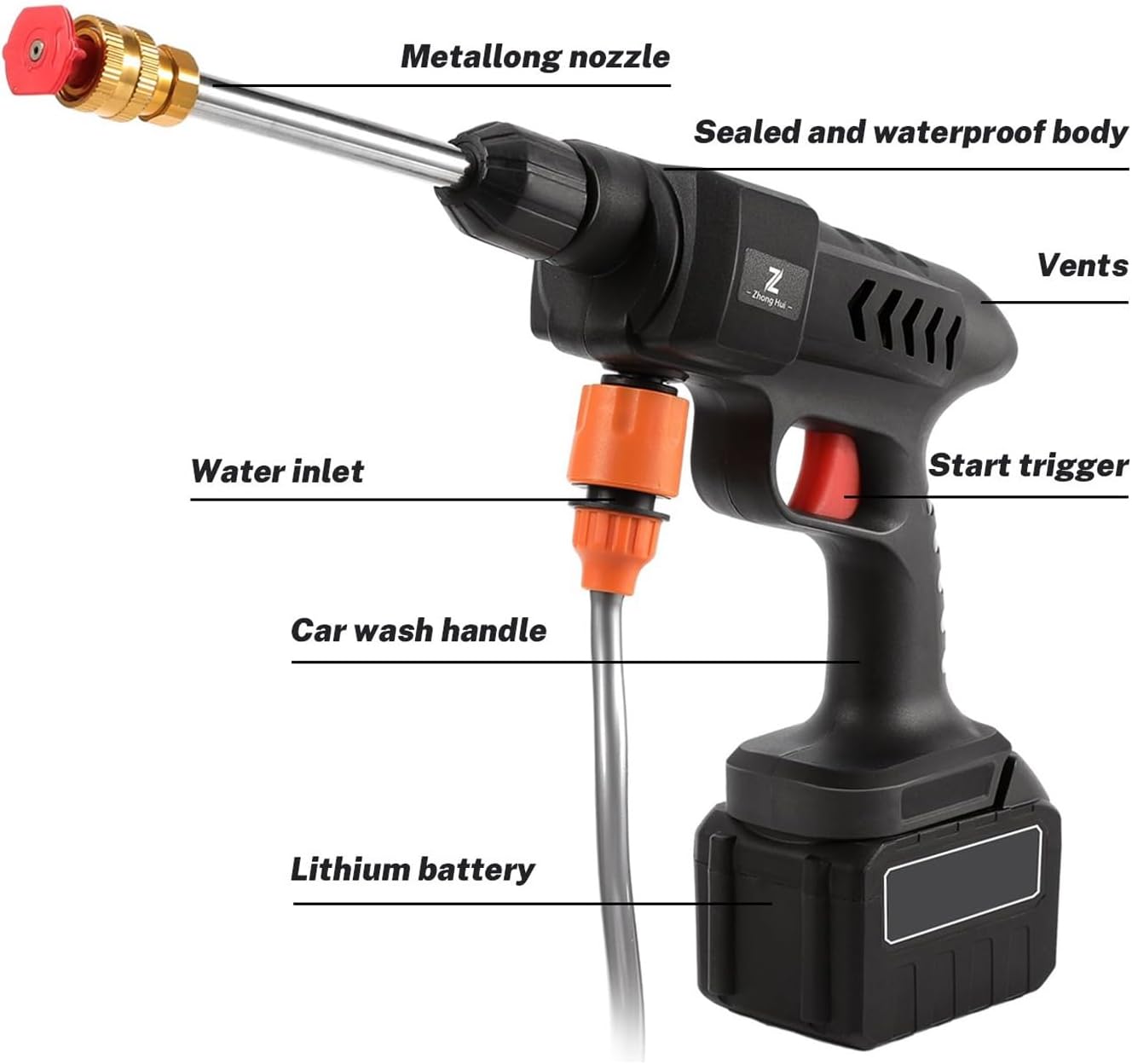 (Free Home Delivery)Rechargeable 48V Portable Car Wash Gun 💦⚡