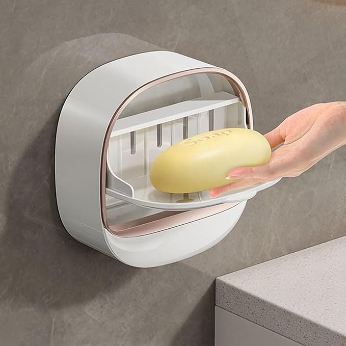 Luxury Wall Mounted Soap Holder with Drain Tray