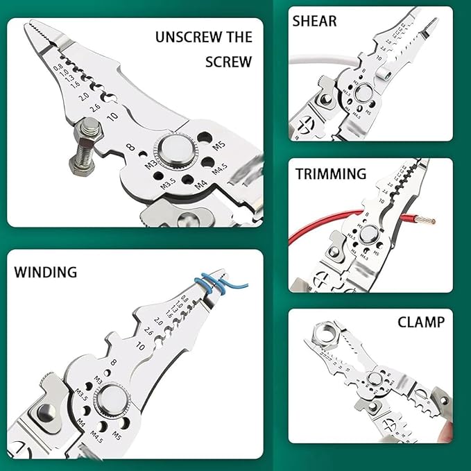 (Free Home Delivery) Multifunctional Wire Stripper Crimper Cable Cutter