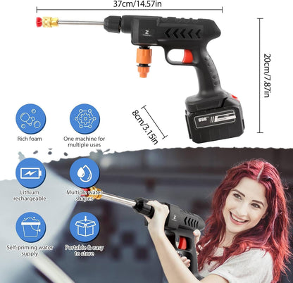 (Free Home Delivery)Rechargeable 48V Portable Car Wash Gun 💦⚡