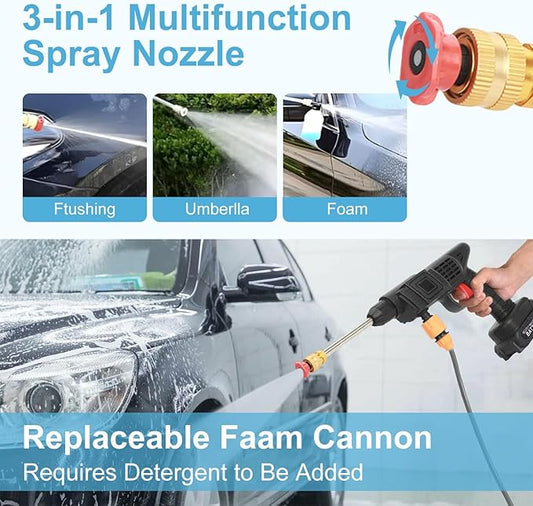 (Free Home Delivery)Rechargeable 48V Portable Car Wash Gun 💦⚡