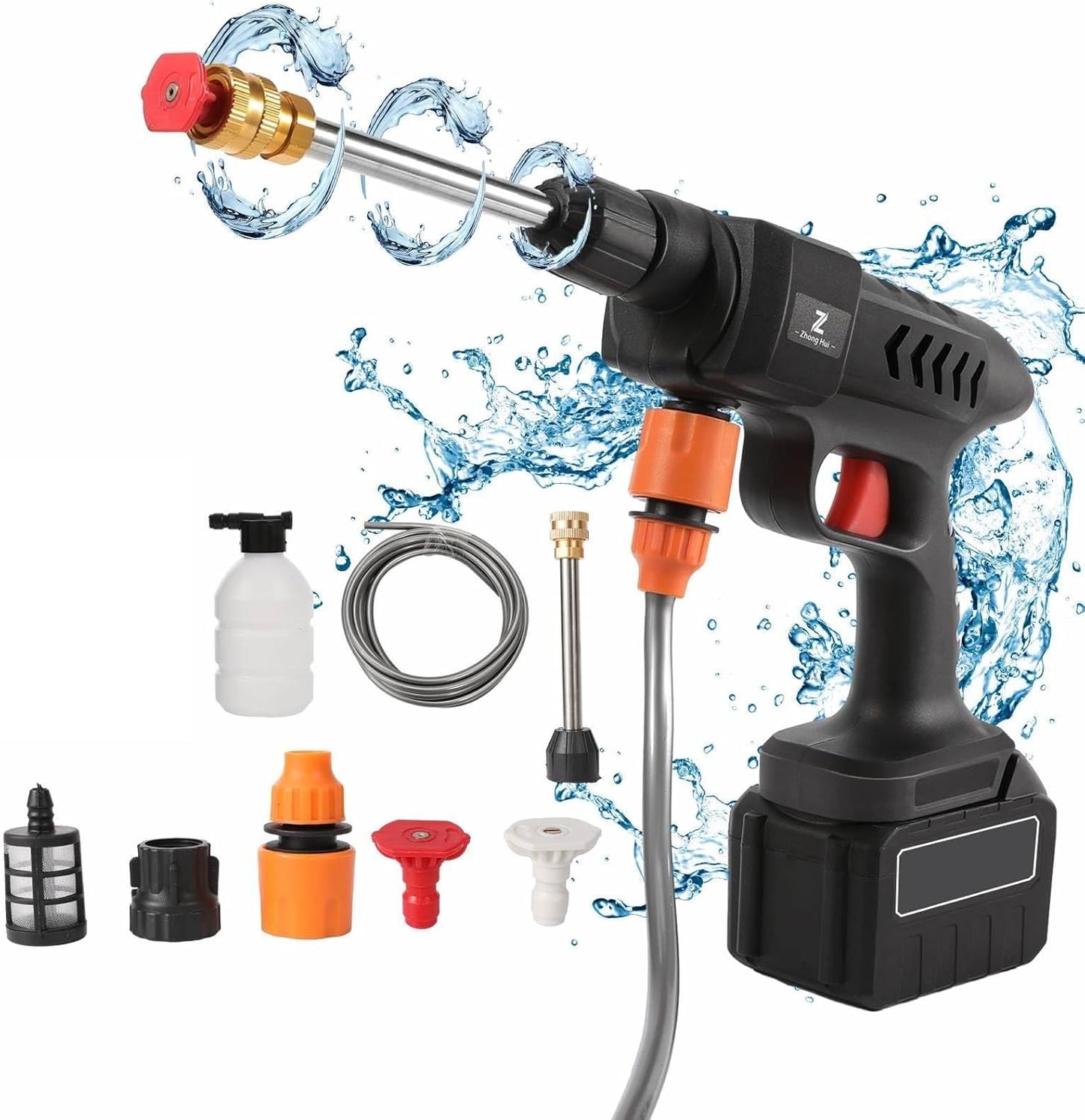 (Free Home Delivery)Rechargeable 48V Portable Car Wash Gun 💦⚡