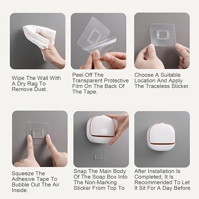 Luxury Wall Mounted Soap Holder with Drain Tray
