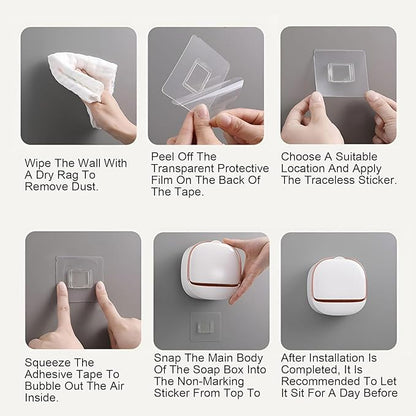 Luxury Wall Mounted Soap Holder with Drain Tray