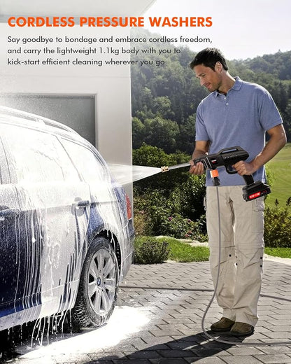 (Free Home Delivery)Rechargeable 48V Portable Car Wash Gun 💦⚡