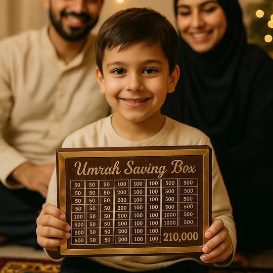Umrah Saving Box - Wooden Islamic Money Box - BUY 1 GET 1 FREE